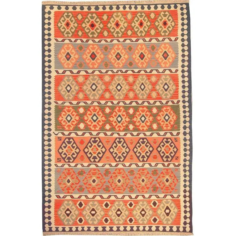 One Of The Kind Ardabil Persian Kilim 9'2" x 5'10"